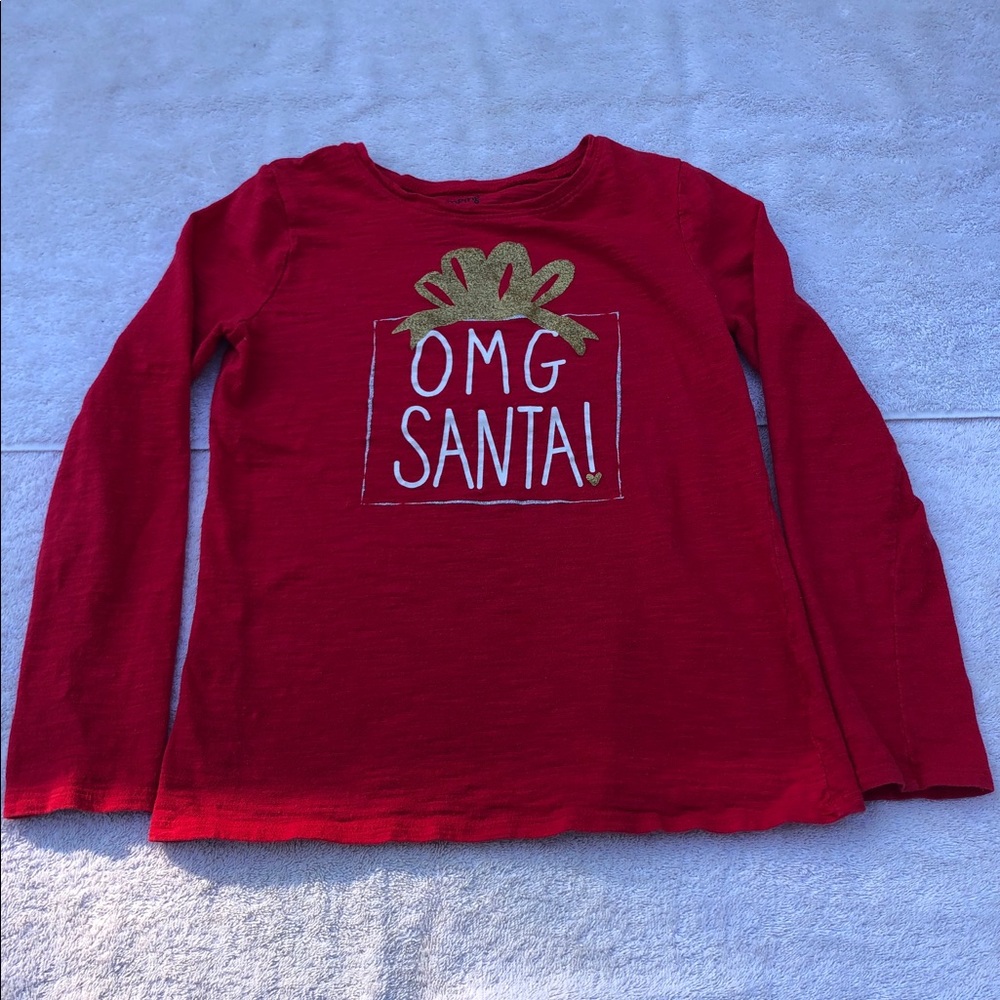 Girls jumping beans size 12 red holiday shirt